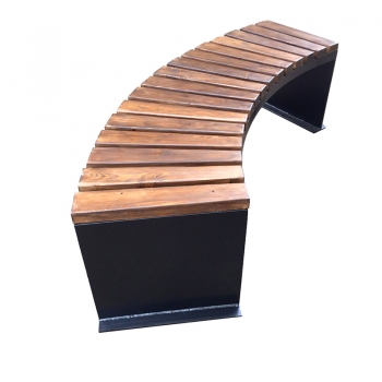 Скамейка полукруглая для сада "Grid"